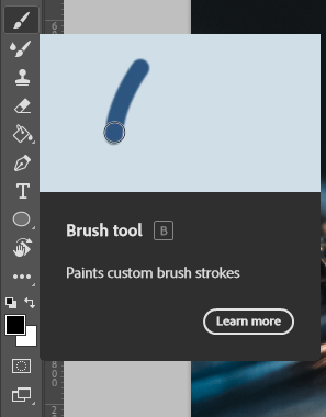 add light in photoshop brush tool