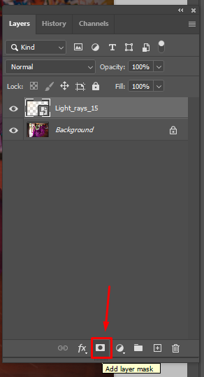 add light in photoshop layer mask