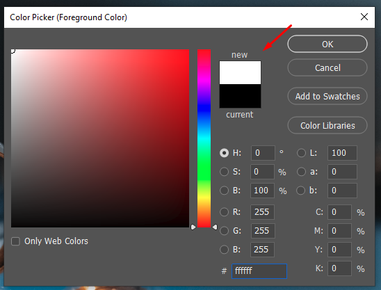 add light in photoshop white color