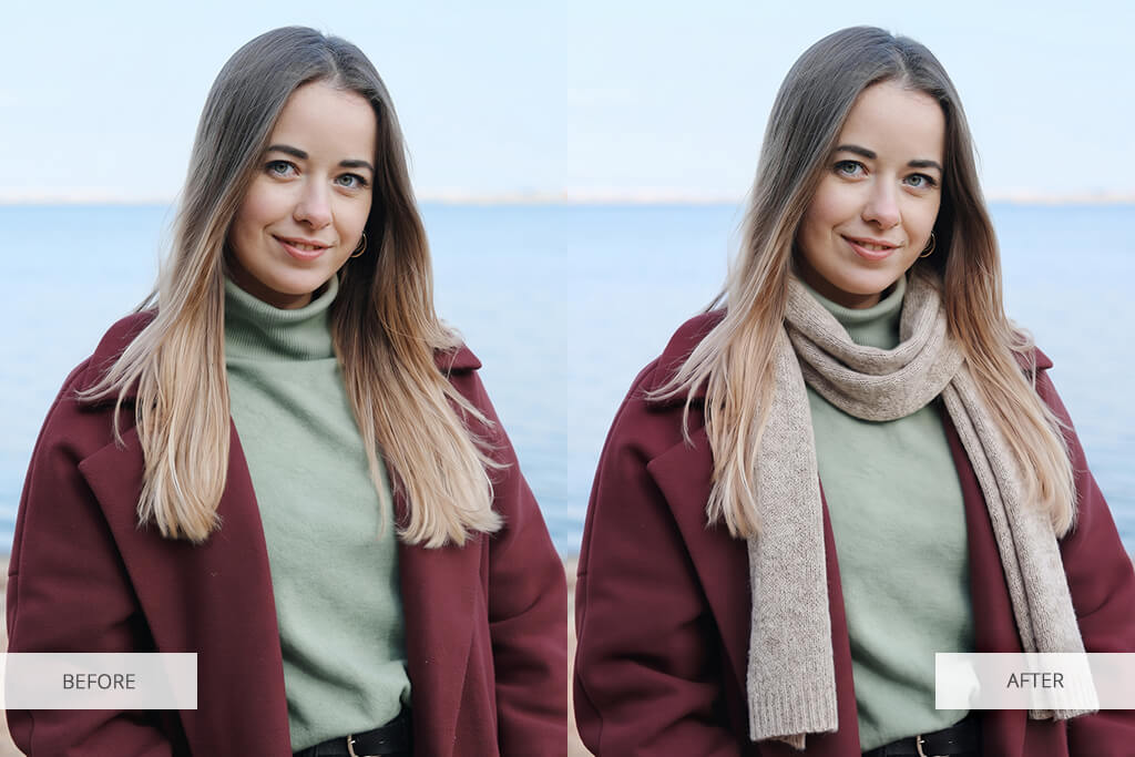 add scarf to photo