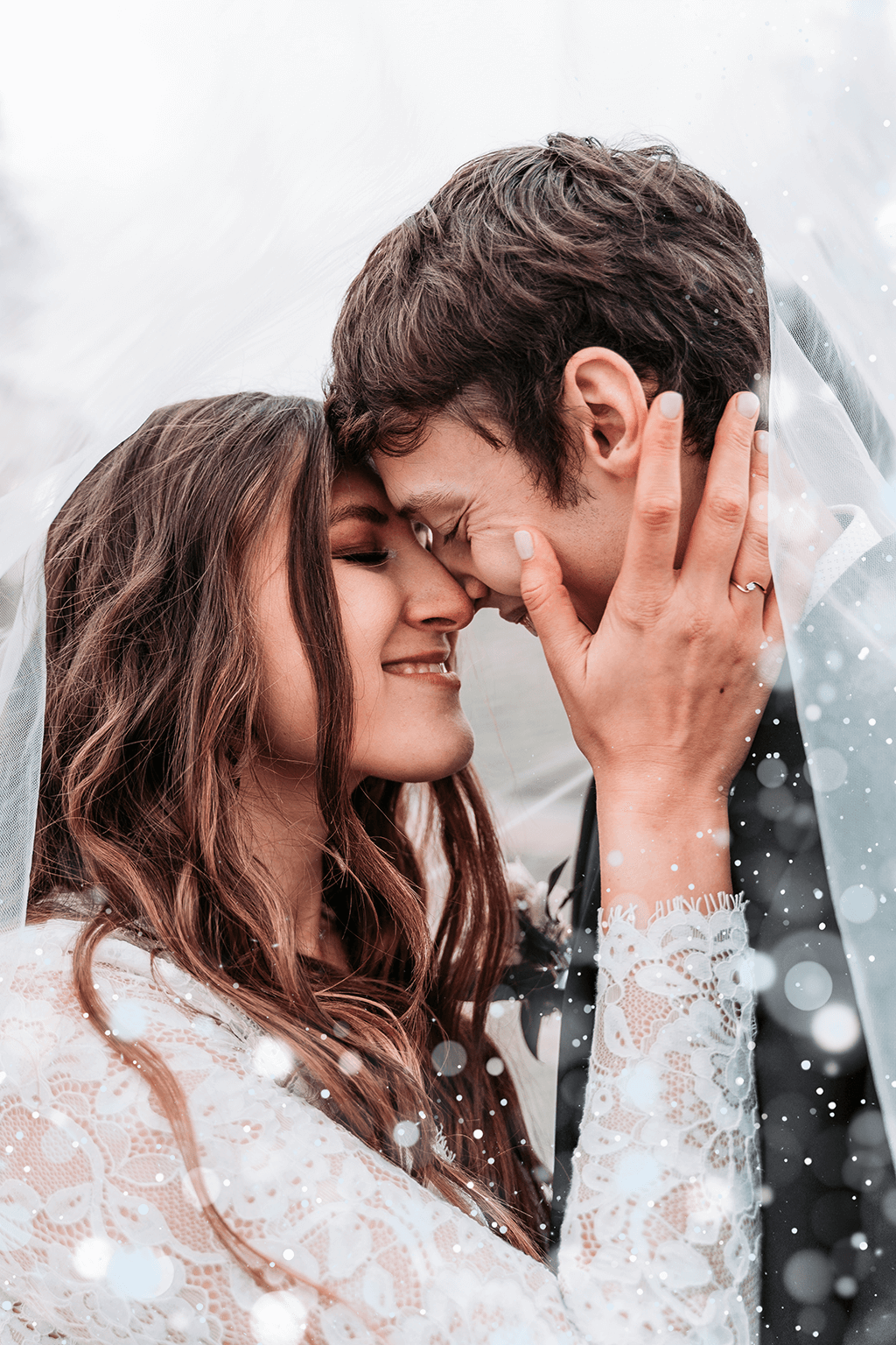 add sparkles to photo wedding example