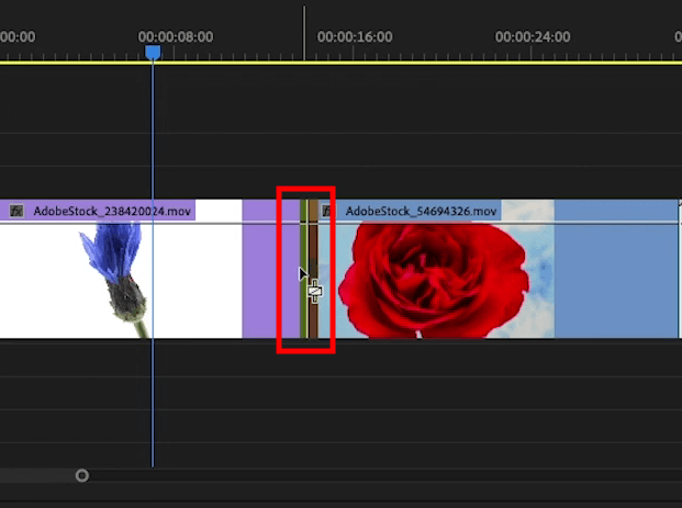 add transition in premiere pro drag the effect