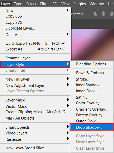 adding drop shadow effect to text in photoshop
