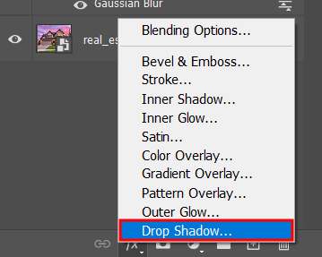 adding drop shadow to text in photoshop
