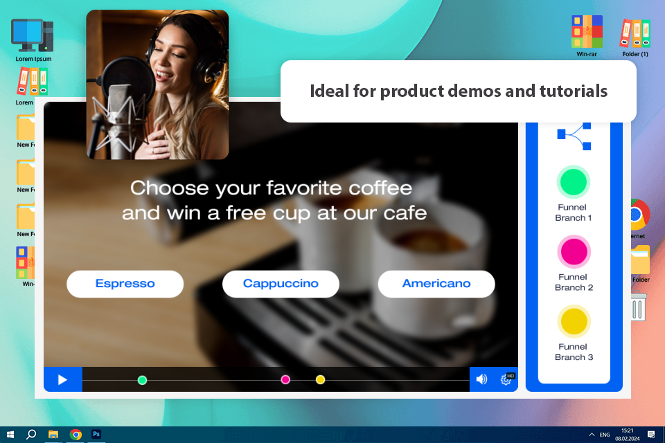 adilo program to record webcam