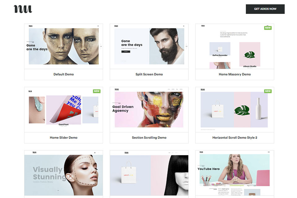 adios wordpress theme for graphic designers