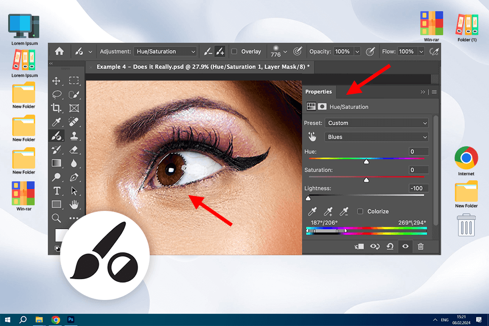 adjustment brush tool photoshop portrait