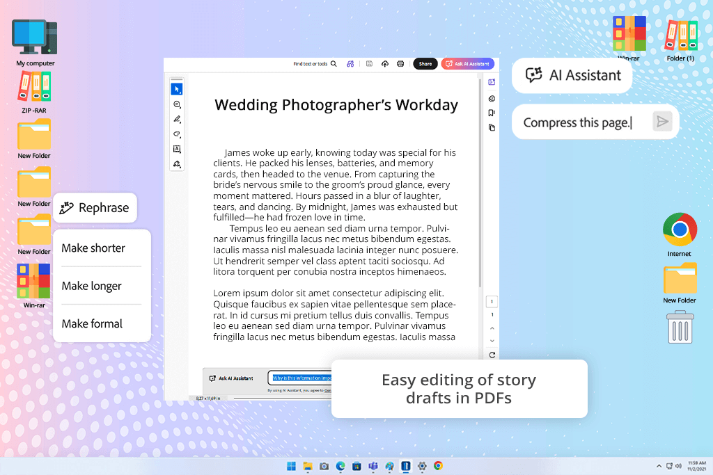 adobe acrobat ai assistant ai story generator