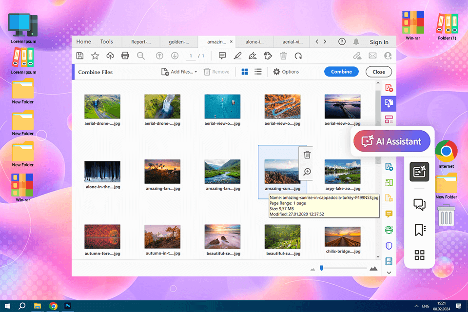 adobe acrobat ai assistant big file handling