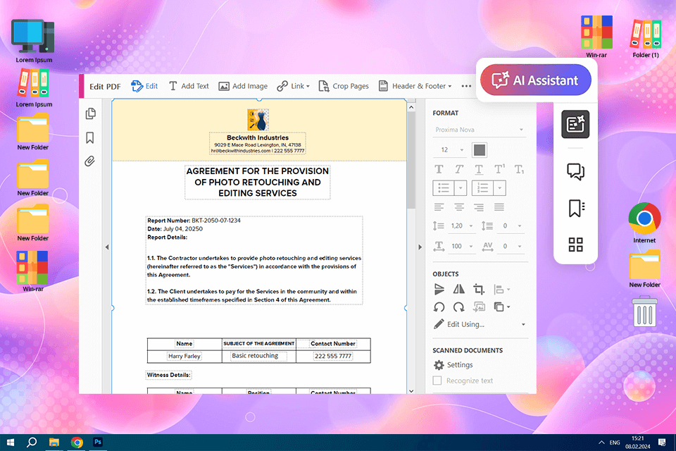 adobe acrobat ai assistant fillable forms