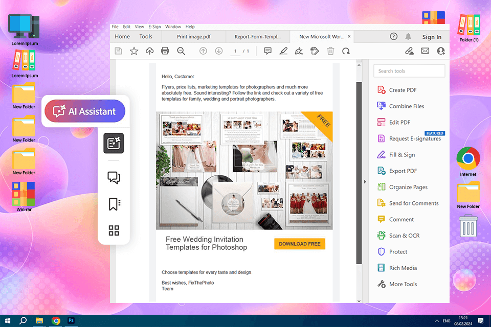 adobe acrobat ai assistant interface