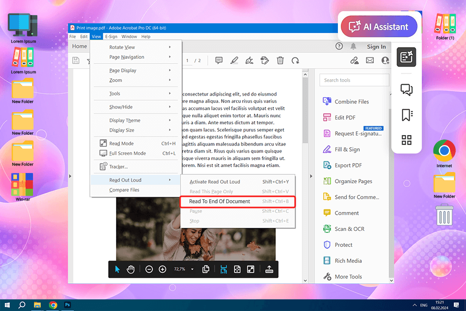 adobe acrobat ai assistant narration