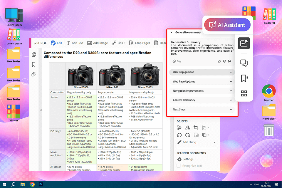 adobe acrobat ai assistant summarizing