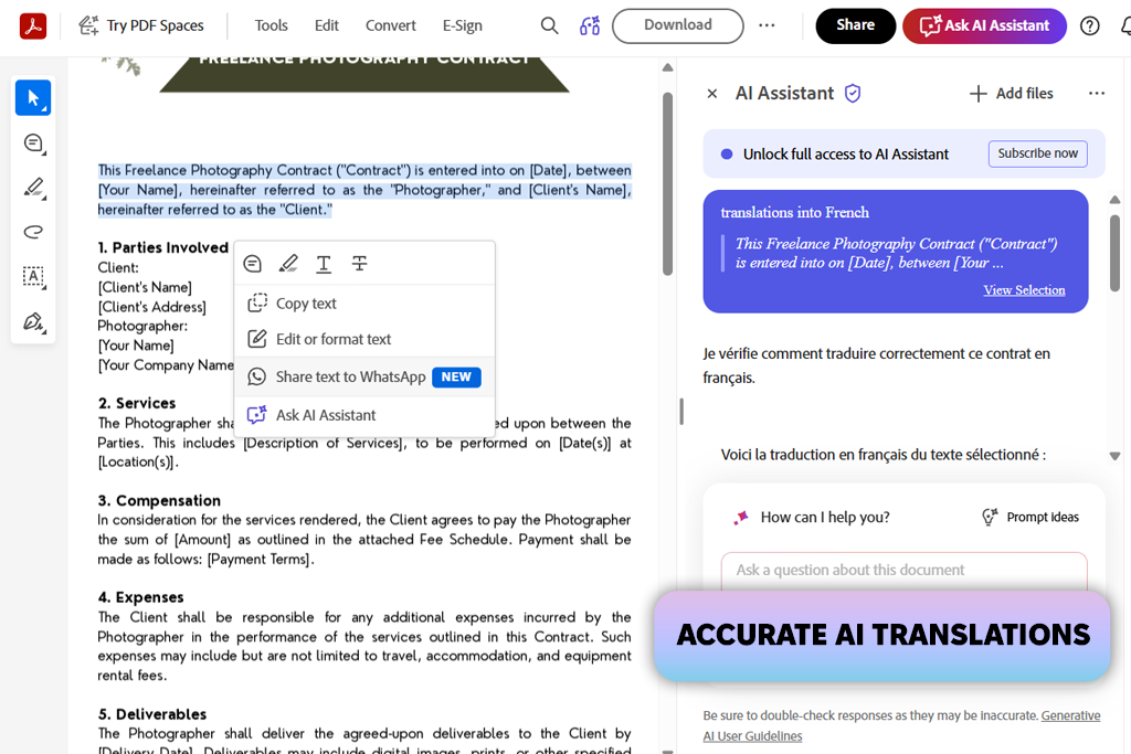 adobe acrobat interface