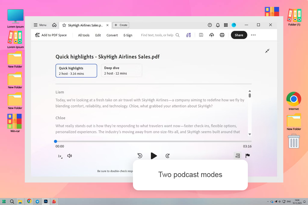 adobe acrobat ai podcast generator