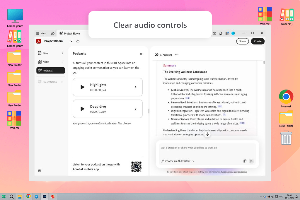 adobe acrobat ai podcast generator