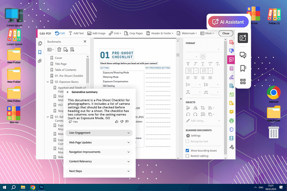 adobe acrobat ai summarizing tool for pdf