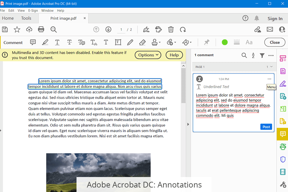 adobe acrobat dc annotations
