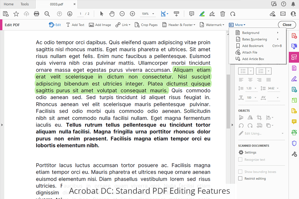adobe acrobat dc interface
