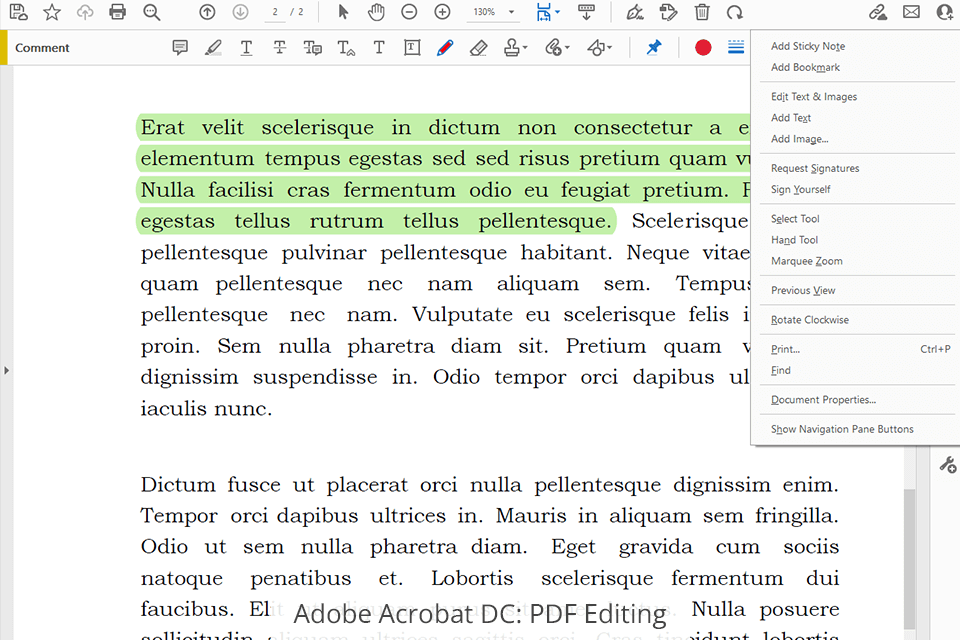 adobe acrobat dc pdf editing
