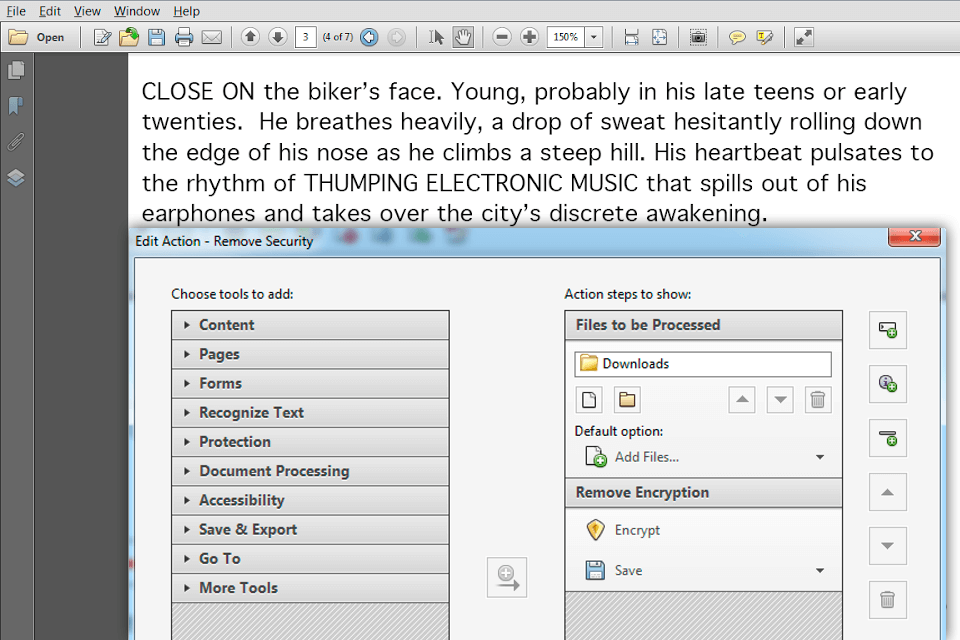 adobe acrobat free pdf unlocker interface