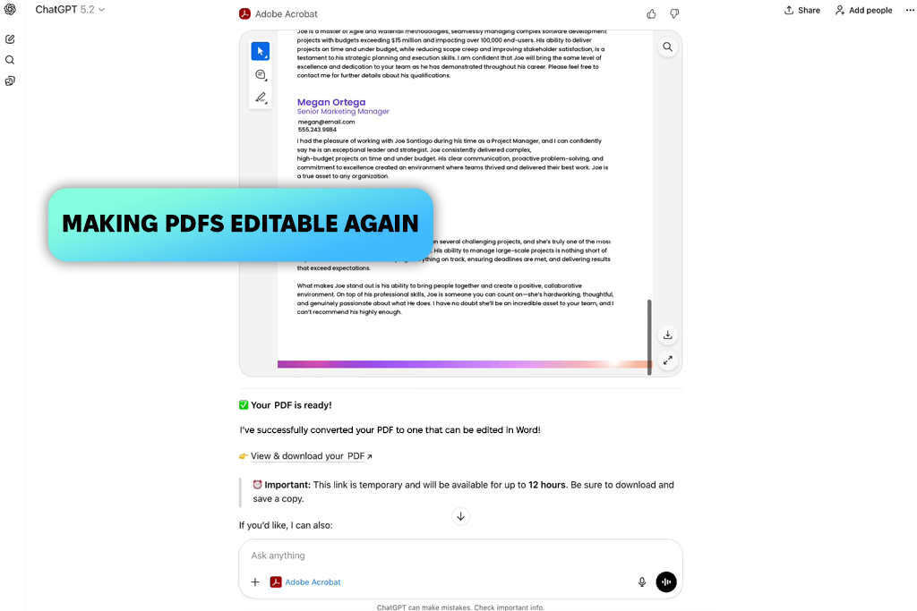 adobe acrobat in chatgpt editing