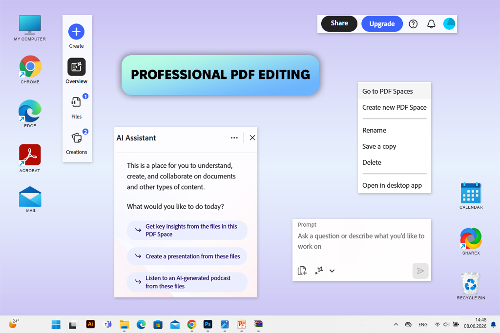 adobe acrobat pdf tool like smallpdf