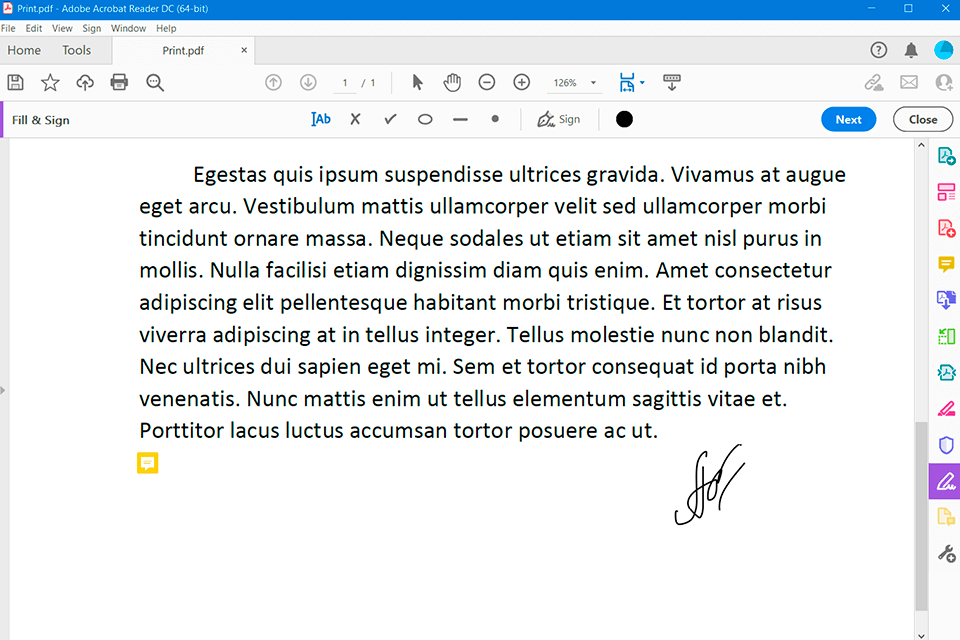 adobe acrobat reader digital signature