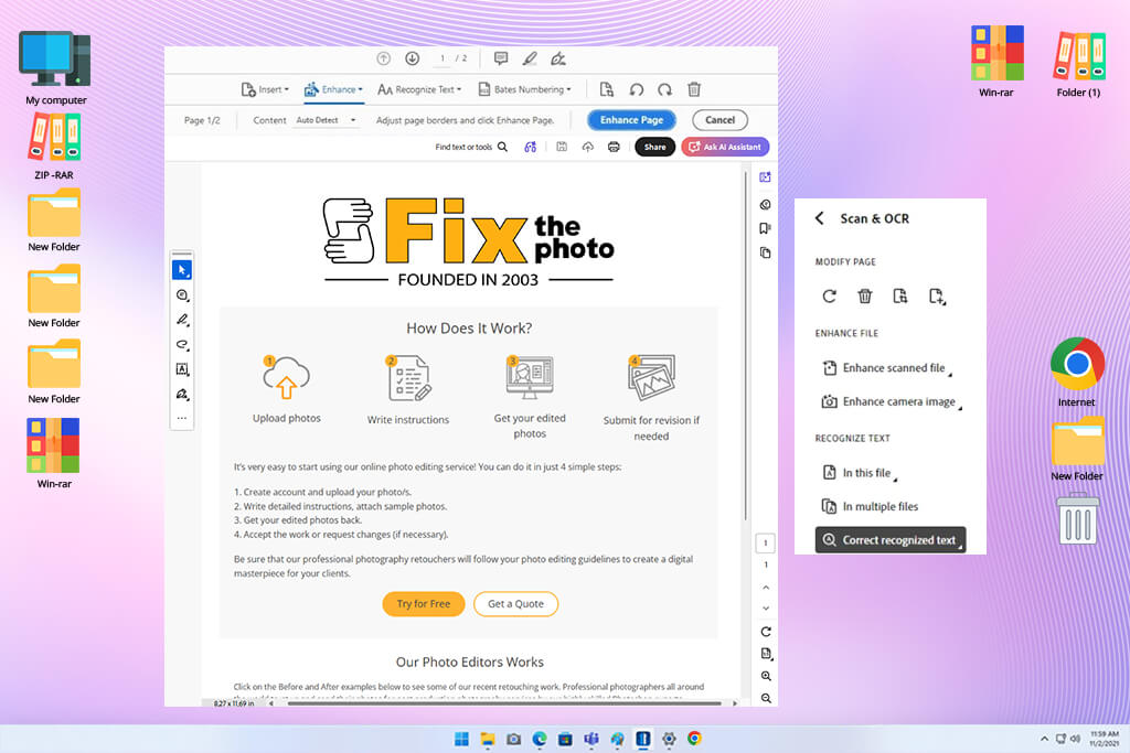 adobe acrobat scanned pdf enhancer