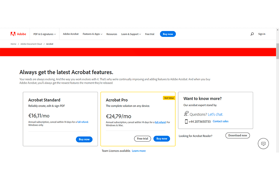 adobe acrobatstandard vs pro battle τιμή