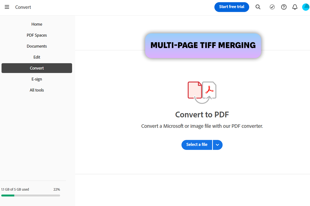 adobe acrobat tiff to pdf converter