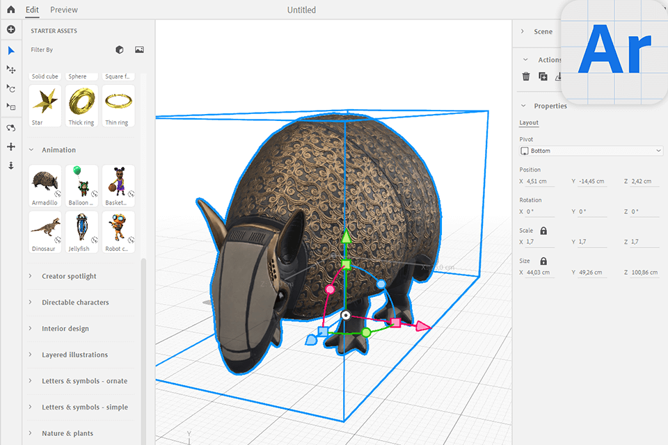 adobe aero interface