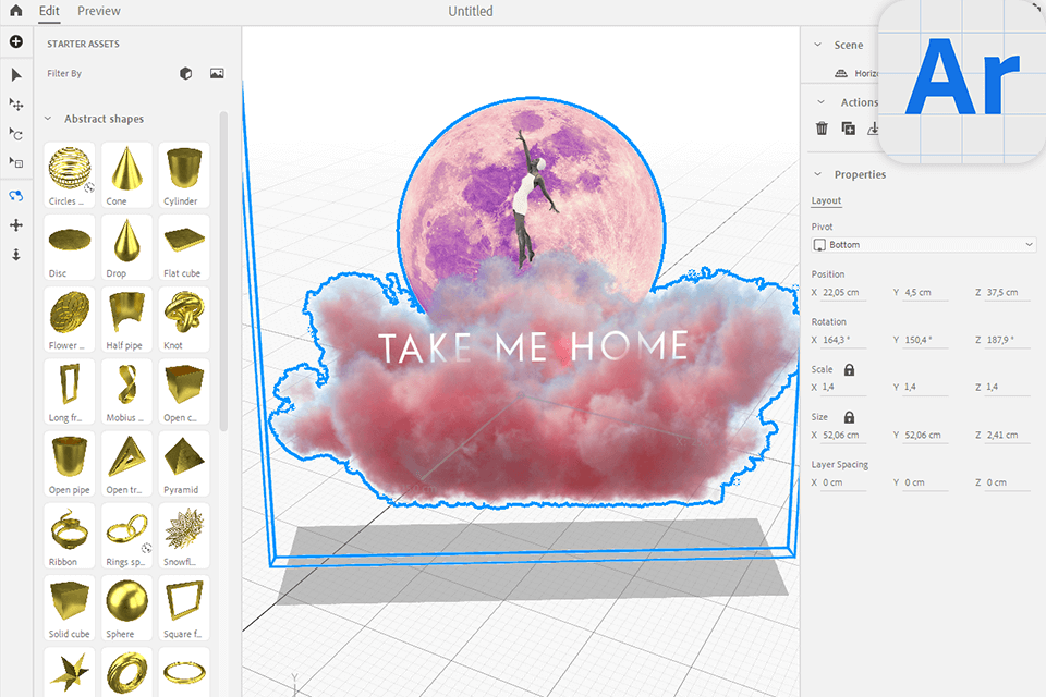 واجهة Adobe aero