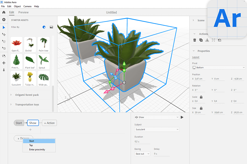 adobe aero interface