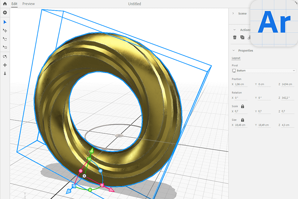 adobe aero interface