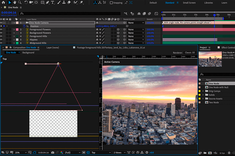 adobe after effects free promo video maker interface