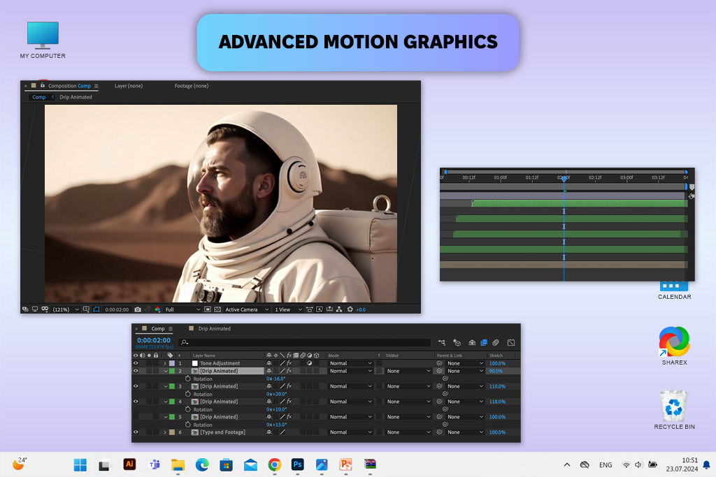 adobe after effects motion graphics interface