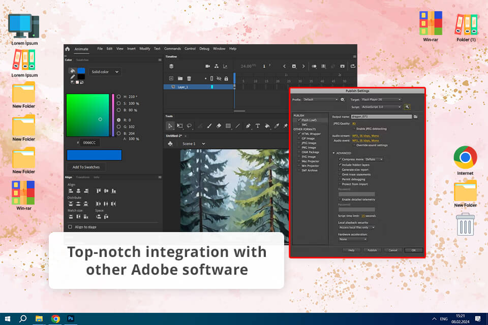 adobe animate cs4 interface