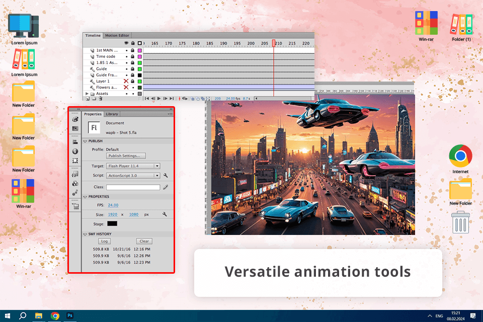 adobe animate cs6-interface