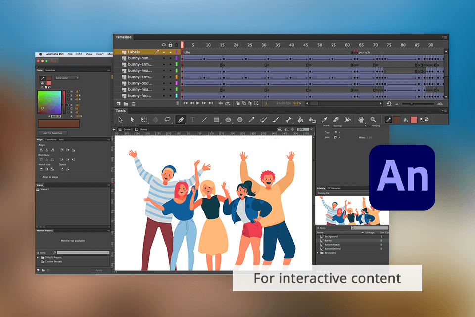 adobe animate interface