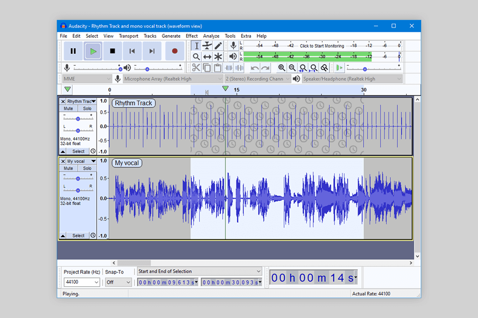 audacity interface