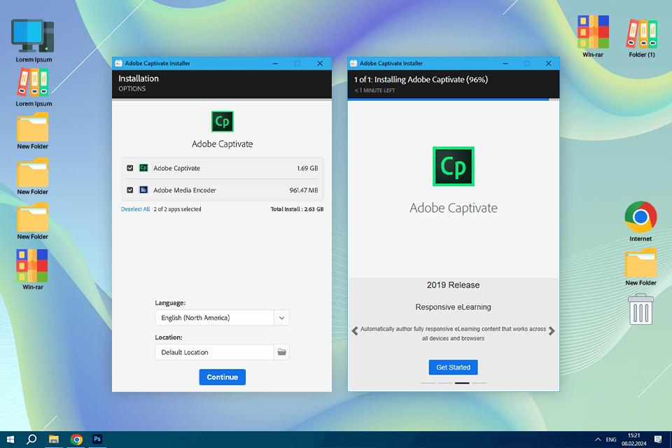 adobe captivate installation