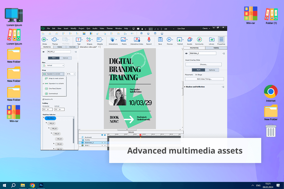 adobe captivate interface