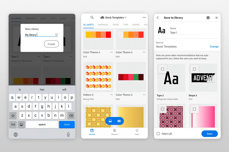 adobe capture saving