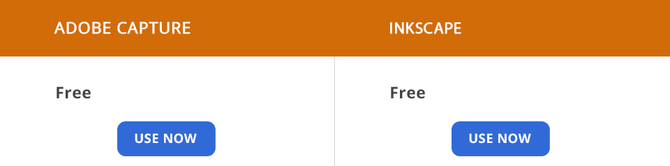 Adobe Capture مقابل سعر Inkscape