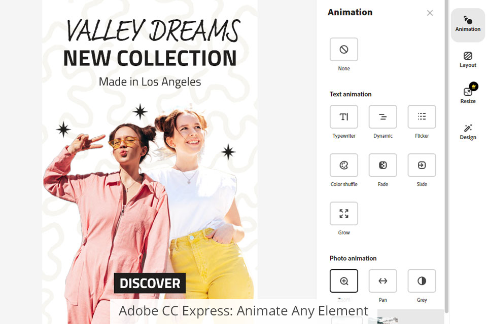 adobe creative cloud express حرك أي عنصر