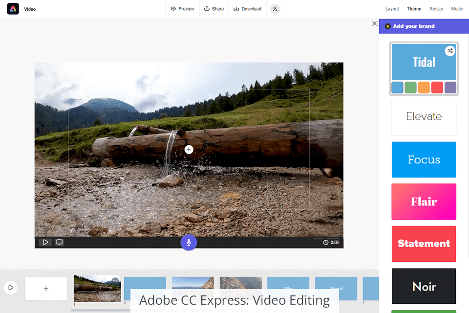 adobe cc express video editing