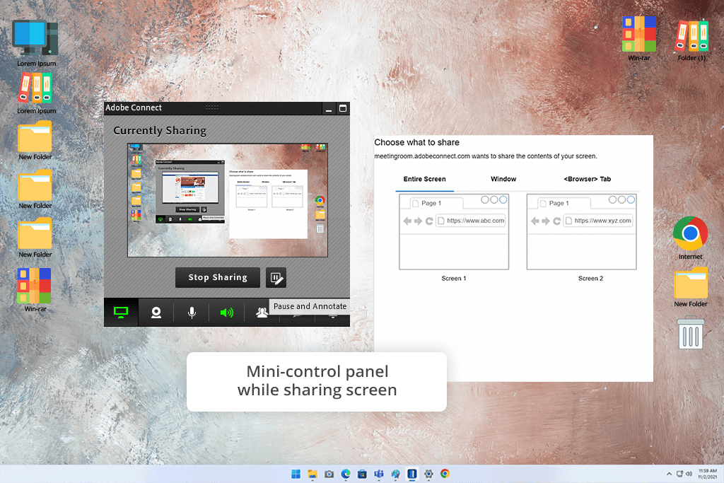adobe connect screen sharing
