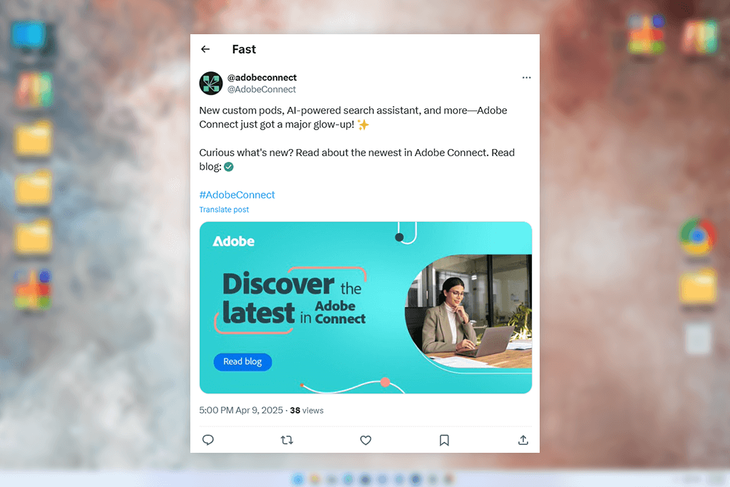 adobe connect twitter news