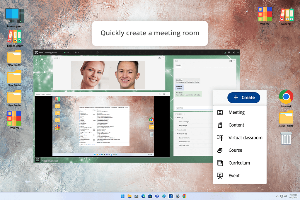 adobe connect virtual meeting room
